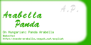 arabella panda business card